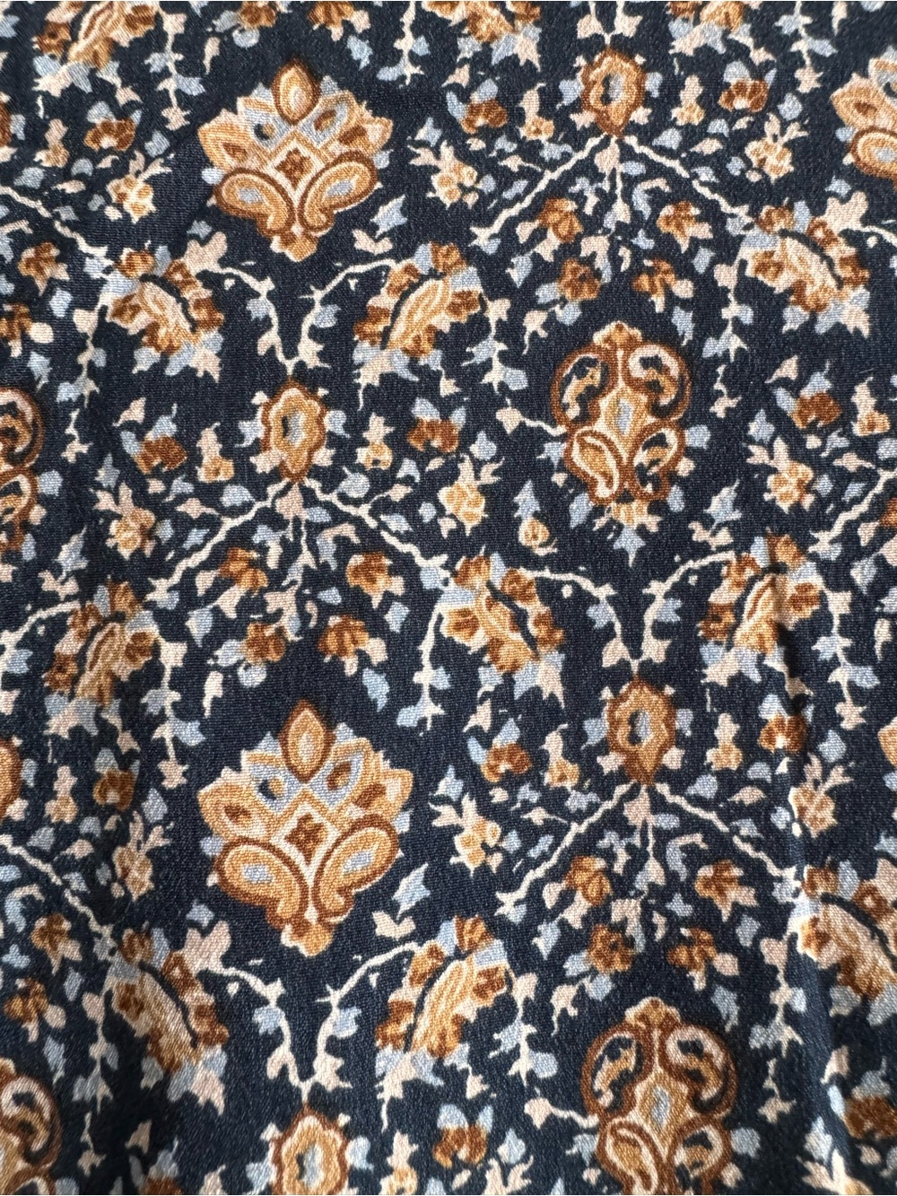 Polagram patterned maxi tiered dress in navy - Picture 7 of 9